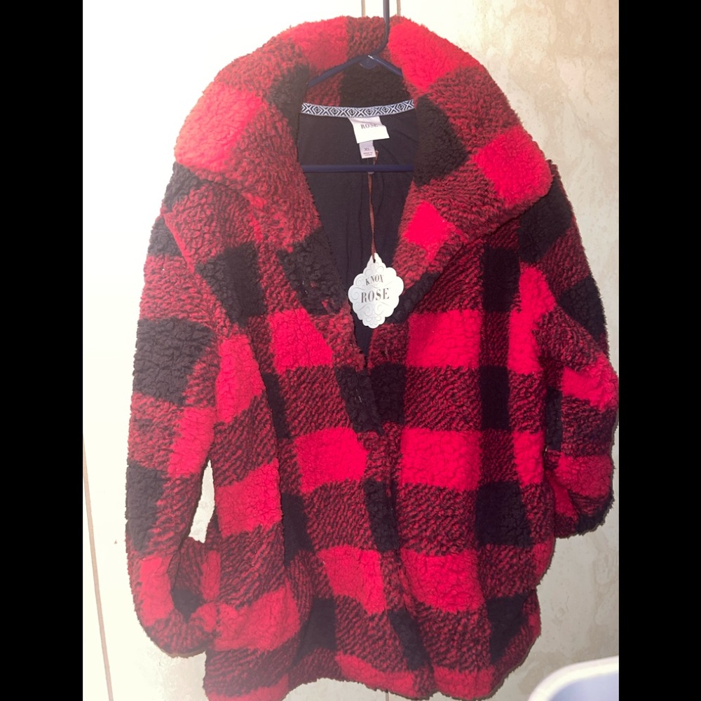 Knox Rose Teddy Bear Jacket Sz. XL